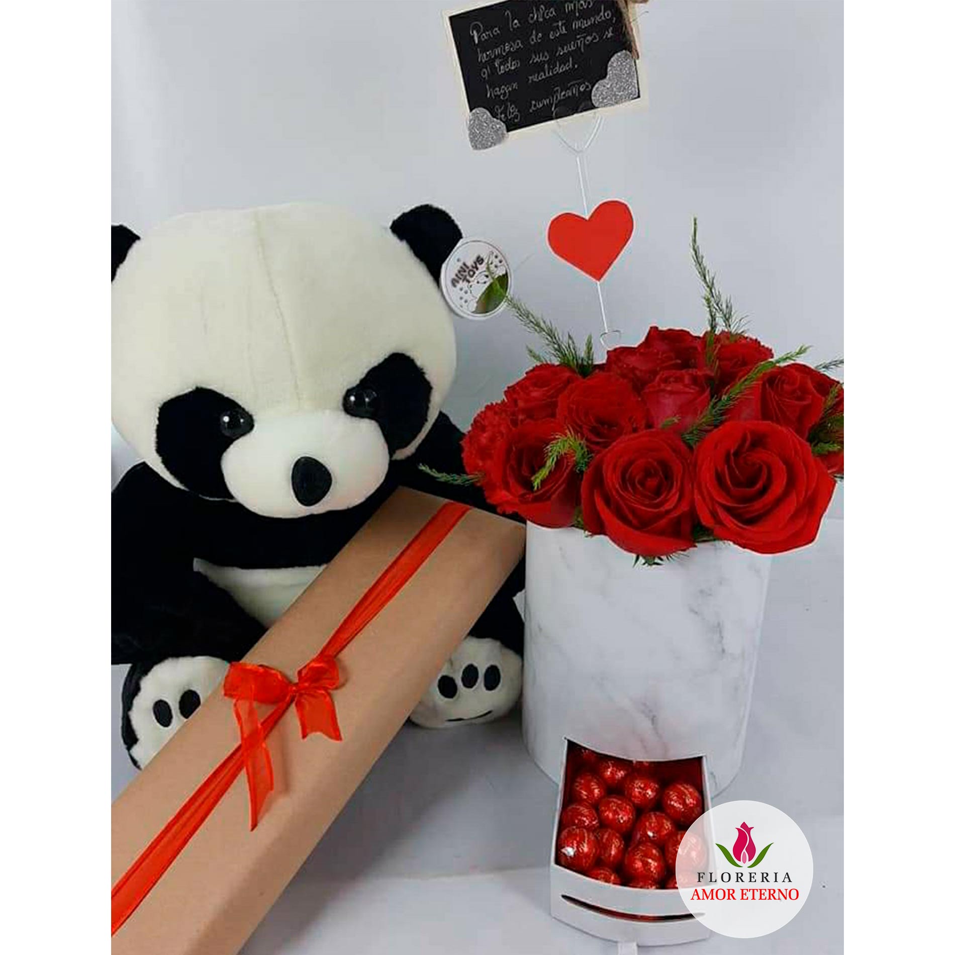 Box rosas rojas        "Mi detalle de amor "