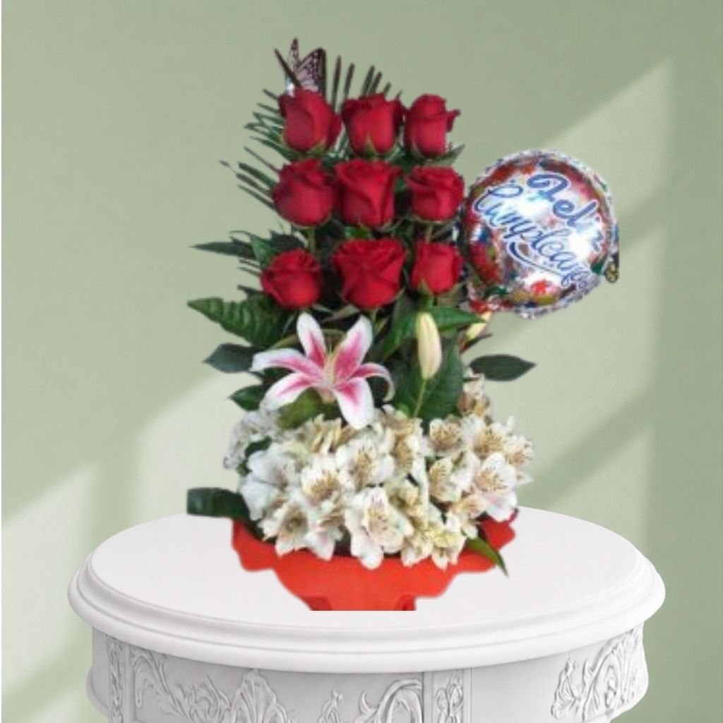 Arreglo rosas rojas