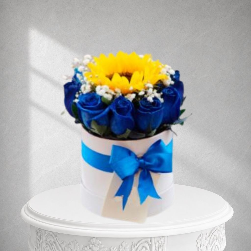 Elegancia en Azul y Amarillo (mini box)