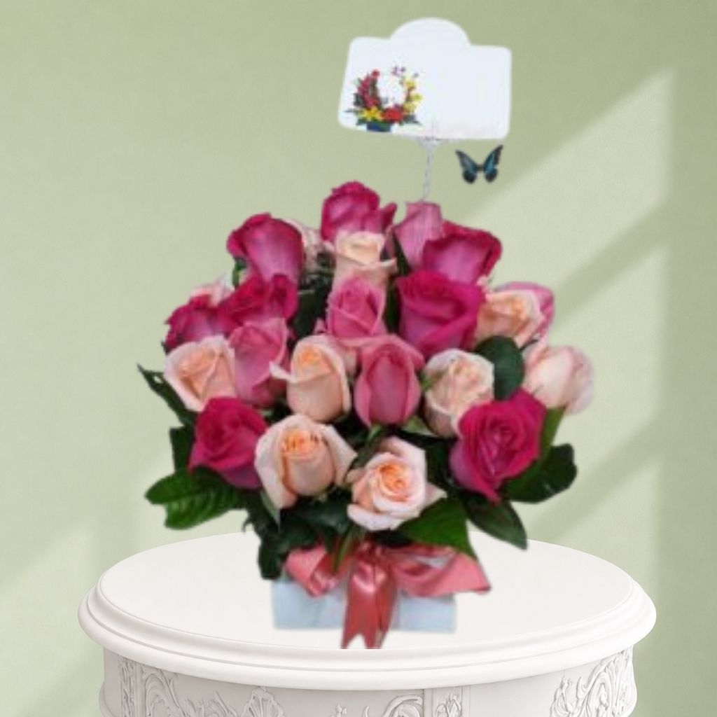 Box rosas rosadas y fucsias